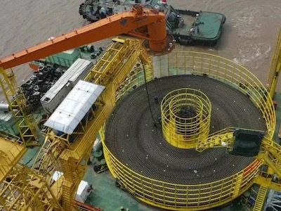 самый длинный подводный кабель в Китае, сделанный с помощью ito-sin